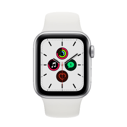 Location APPLE Watch SE boîtier en Aluminium Argent bracelet Sport Blanc | APPLE