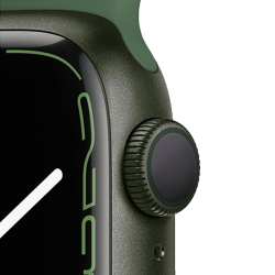 Location APPLE Watch Series 7 boîtier en Aluminium Vert bracelet Sport Trèfle | APPLE