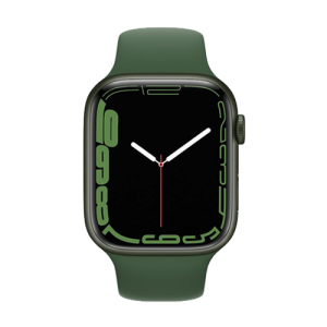 Location APPLE Watch Series 7 boîtier en Aluminium Vert bracelet Sport Trèfle | APPLE