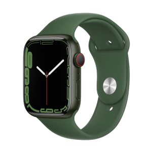 Location APPLE Watch Series 7 boîtier en Aluminium Vert bracelet Sport Trèfle | APPLE