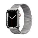 Location APPLE Watch Series 7 boîtier en Acier Inoxydable Argent bracelet Milanais Argent | APPLE